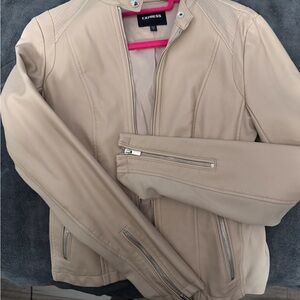 Express Tan Leather Jacket